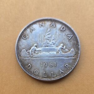 1961 Canada Silver Dollar Coin
